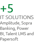 +5 IT Solutions Amplitude, Sopra Banking, Power BI, Talent LMS and Papersoft