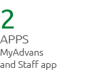 2 apps MyAdvans and Staff app