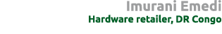 Imurani Emedi Hardware retailer, DR Congo 