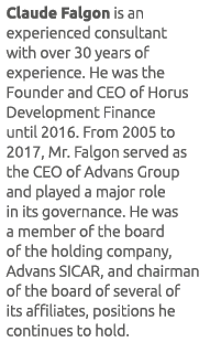 Claude Falgon is an experienced consultant with over 30 years of experience. He was the Founder and CEO of Horus Deve...