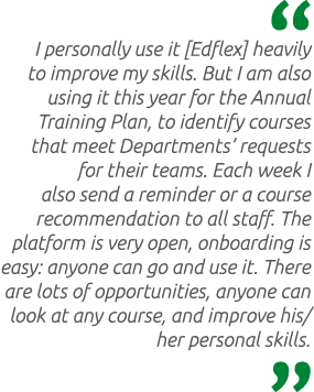  I personally use it [Edflex] heavily to improve my skills. But I am also using it this year for the Annual Training ...