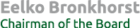 Eelko Bronkhorst Chairman of the Board